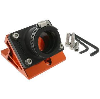 Stage6 R/T Ansaugstutzen und Spacer Minarelli 34,5 mm kurz gerade orange