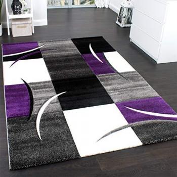 Violet découpé : tapis carré 80×300 cm, Paco Home