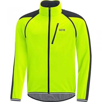 GORE Windstopper C3 Herren Jacke mit Riegelverschluss – S, Neon­gelb/Schwarz
