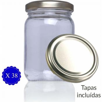 Botes de cristal con tapa