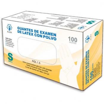 Guantes de látex Start Electric, 100 unid., polvo blanco y translucidez