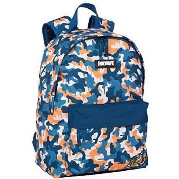 DAM. Fortnite Blue Camo mochila americano. Compartimento portalaptop. Medidas : 31x13x40cm