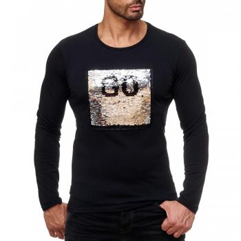 Red Bridge Herren Schwarzer Glow-Sweatshirt XL – Go/Stop Design