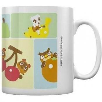 Tazza Animal Crossing nera con griglia