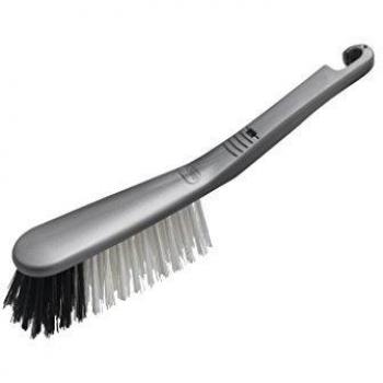 Addis Home Care Hand Brush, Stiff Bristles, Extra-Sturdy Handle, Silver