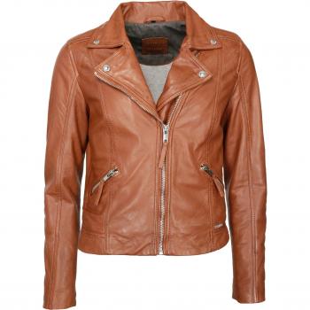 MUSTANG 31019198 Damen-Modejacke – Lammlederoberteil, Braun, Größe L