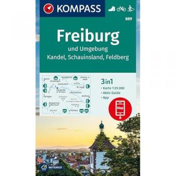 KOMPASS Wanderkarte 889 Freiburg und Umgebung, Kandel, Schauinsland, Feldberg 1:25.000