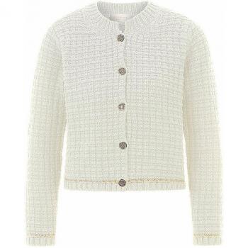 RICHROYAL Cardigan mit goldenem Effektgarn an Saum, Größe S