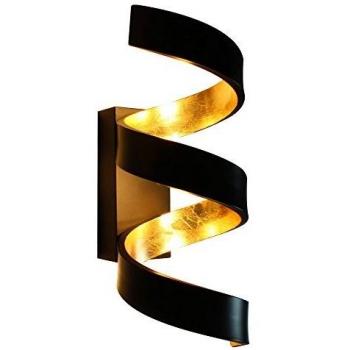 Applique LED Helix Nera e Oro 9W