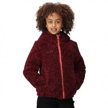 Regatta Kids Water-repellent Kyrell Reversible Jacket Mineral Red Burgundy Zebra