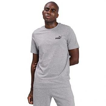 T-Shirt Essentials Uomo Grigia con Logo Piccolo