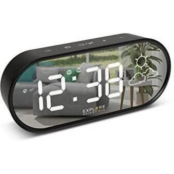 Horloge Ovale Noir avec Fonction Réveil Oregon Scientific