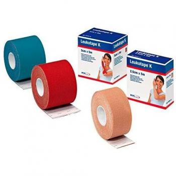 BSN medical medizinisches Klebepflaster (Leukotape K), elastisch, 5 cm x 5 m, Farbe: blau