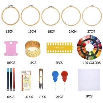 100pcs Multicolor Embroidery Thread Kit