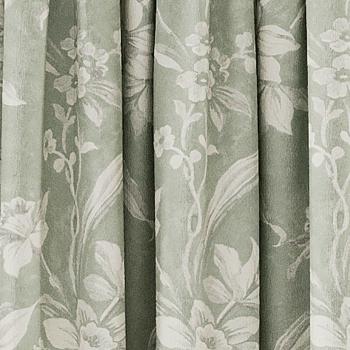 Green Daffodil Dreams Curtain Set – V&A Cotton Lining