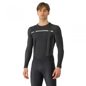 Maglia Intima Castelli Merino Seamless Maniche Lunghe Nero Opaco XX-Large per Ciclismo