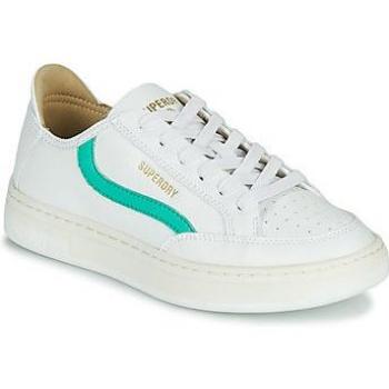 Superdry Weißer Basket Lux Low Trainer für Damen