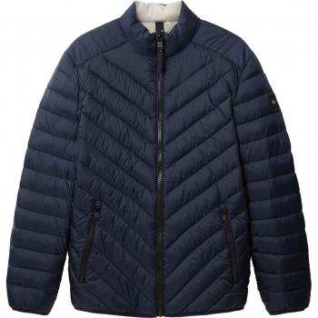 Tom Tailor Herren Steppjacke Leichtgewicht mit Logo Applikation Größe S