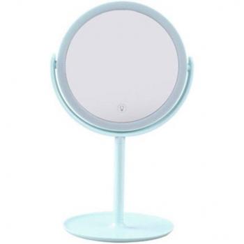 Dimmable Table Makeup Mirror with 360° Rotation and USB