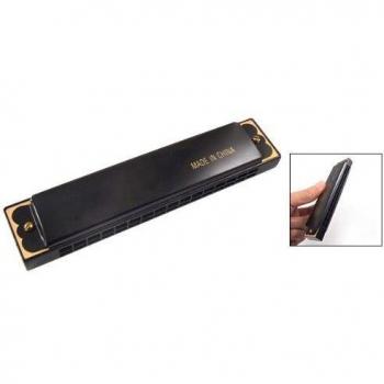 Instrument de musique harmonica noir 32 trous