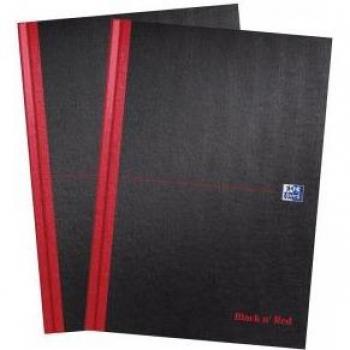 Dual‑Pack Black & Red A4 Casebound Journal, 192 Pages