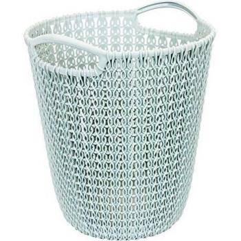 Papelera Curver 221965 7 L, modelo Knit, color blanco