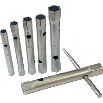 Faithfull FAISPBOXSET6 Box Spanner Set with Tommy Bar, 6 Piece, 8-19mm