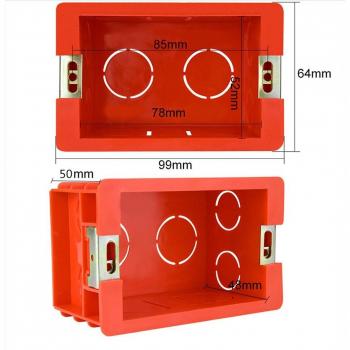 Caja de Interruptores Estándar SANDIY 99mm x 64mm con Cassette Roja