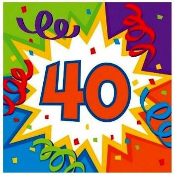 Cialda Ostia “Compleanni a 40” – Decorazioni per Torte