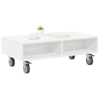 Gueridon à roulettes blanc, modèle 90 × 50 × 30 cm