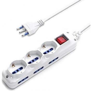 Aigostar Multipresa a 9 Posti 2500W 3m Bianco
