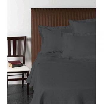 Anthracite Vision Drap Plat 240x300cm 100% Coton