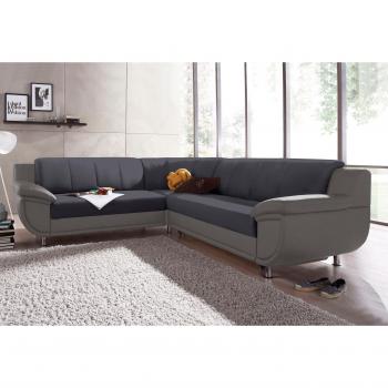TRENDMANUFAKTUR Ecksofa Rondo 3, stilvoller Materialmix