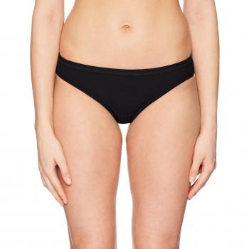 Seafolly Damen Hipster Bikinikragen Unterteil Inka Rib Schwarz 40