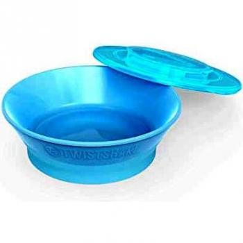 Bol d'Apprentissage en Silicone et PP, Twistshake, Bleu