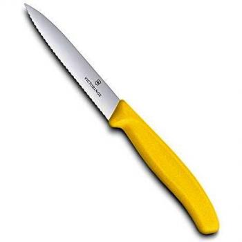 Cuchillo Victorinox amarillo, acero inoxidable, tamaño medio