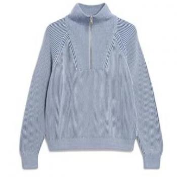 Armedangels Damen Pullover Ronyiaas Vanise – Bio-Baumwolle, S, blau
