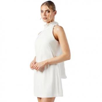 Oasis Halterneck Mini Dress with Scallop Trim