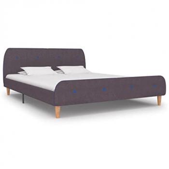 King Size Bed Frame 150x200 cm Taupe Fabric