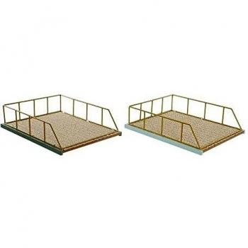 Set de Bandejas organizadoras DKD Home Decor 28,5 x 36 x 9 cm Verde Polipropileno Madera MDF (2 Unidades)