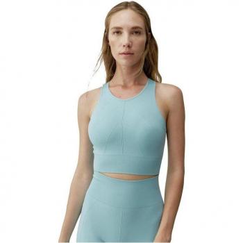 Born Living Yoga: Top femenino Keila con fragancia natural de eucalipto