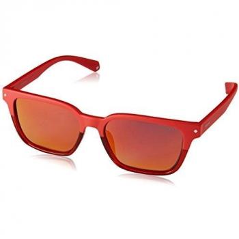 Polaroid Unisex Polarized Sunglasses Red Polycarbonate One Size