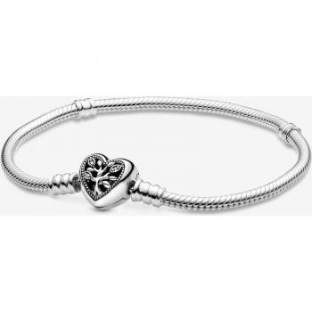 Brazalete Pandoa Moments con Diseño de Árbol Familiar y Plata 925