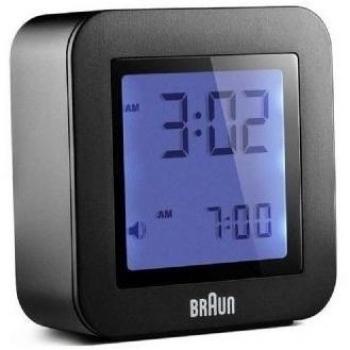 Braun Digital Alarm Clock BNC‑018 BK (Color Negro)