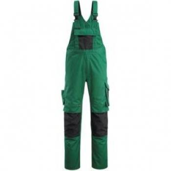 Green/Black Mascot Augsburg Bib with Knee Pad and Brace – L30W40.5