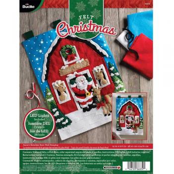 Christmas Reindeer Barn Felt Hanging Set – 15x21.5