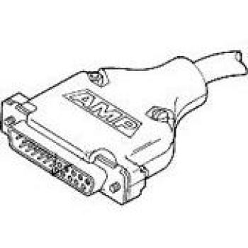 TE Connectivity HD-20 D-SUB Housing 9-Pin Metal 180° Silver
