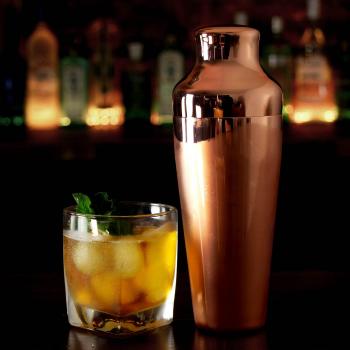 Mezclar Copper Plated Art Deco Cocktail Shaker 500ml