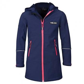 Abrigo Softshell Niñas Trollkids Aurland Color Azul Marino/Magenta Talla 3 años