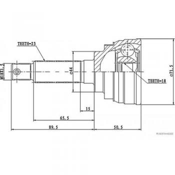 Ensemble de joints HERTH+BUSS JAKOPARTS J2828005